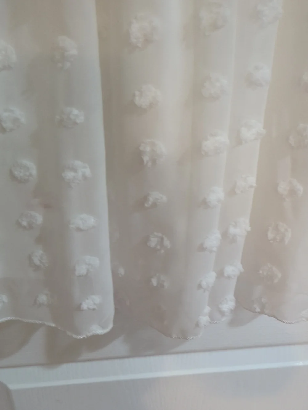 White Swiss Dot Smocked Kids Dress